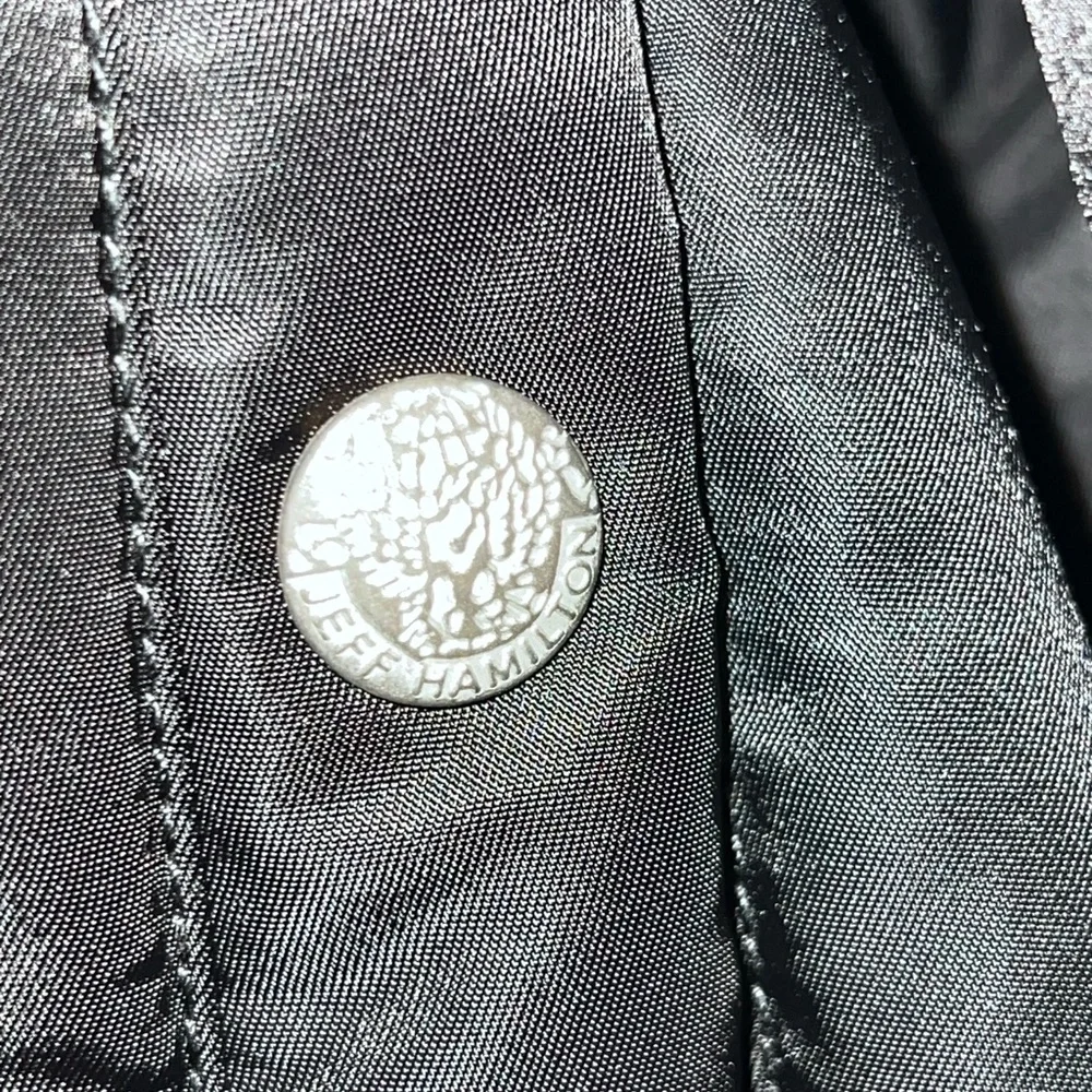 New Jeff Hamilton black NFL Reverse bomber Jacket + garment bag mens XL EAGLES - Picture 15 of 15